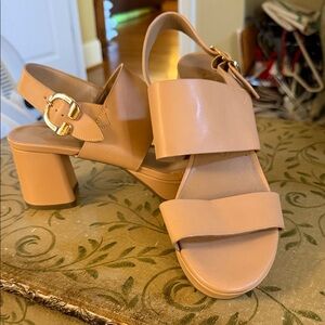 NWOT Aerosoles Women’s Nude Block Heel Sandals
